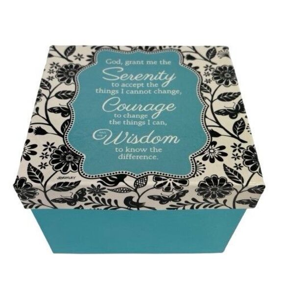 Serenity Prayer Ceramic Coffee Mug Floral Courage Wisdom Inspirational New w/Box - Picture 11 of 14